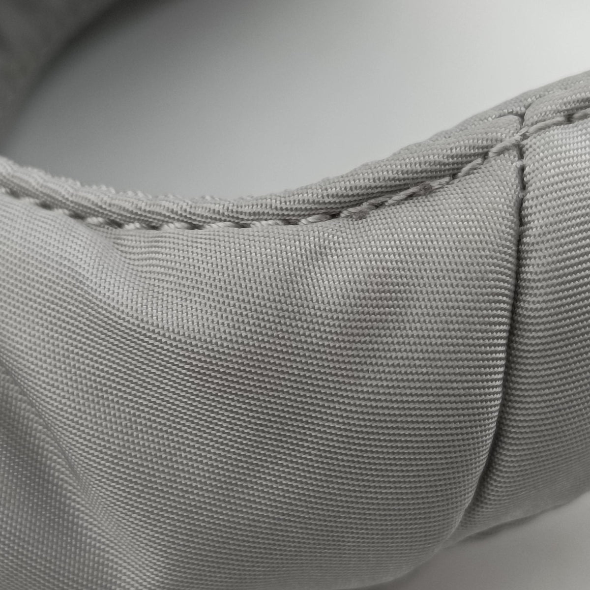 Pre-owned Prada Ribbon Re-Nylon Grey Nylon 1BA359 shoulderbag | stylenewstar