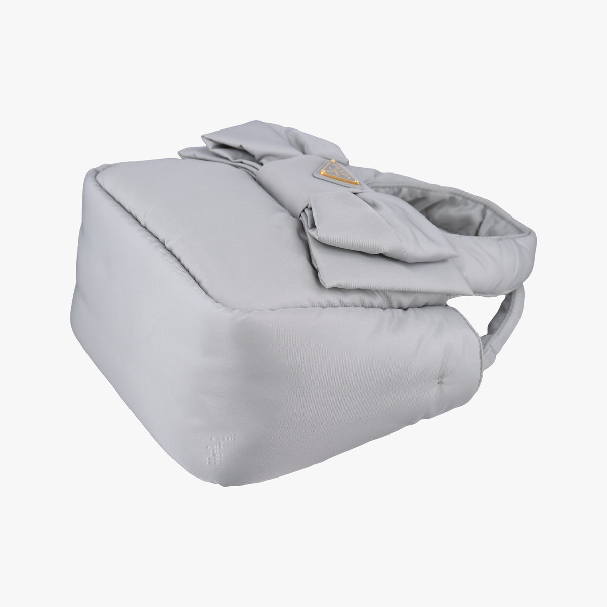Pre-owned Prada Ribbon Re-Nylon Grey Nylon 1BA359 shoulderbag | stylenewstar