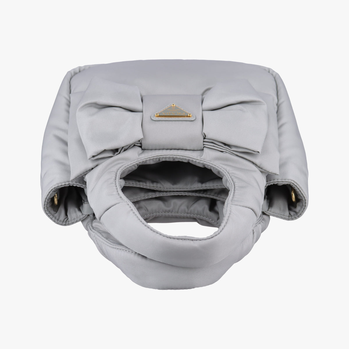 Pre-owned Prada Ribbon Re-Nylon Grey Nylon 1BA359 shoulderbag | stylenewstar