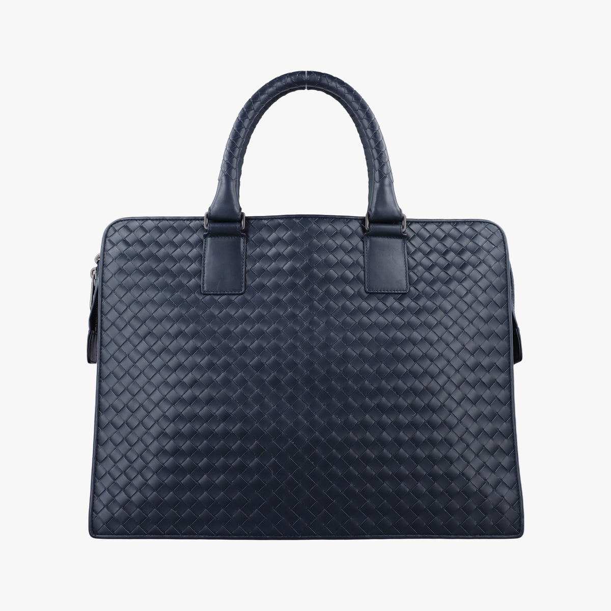 Pre-owned Bottega Veneta Intrecciato Navy lambskin  handbag | stylenewstar