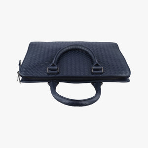 Pre-owned Bottega Veneta Intrecciato Navy lambskin  handbag | stylenewstar