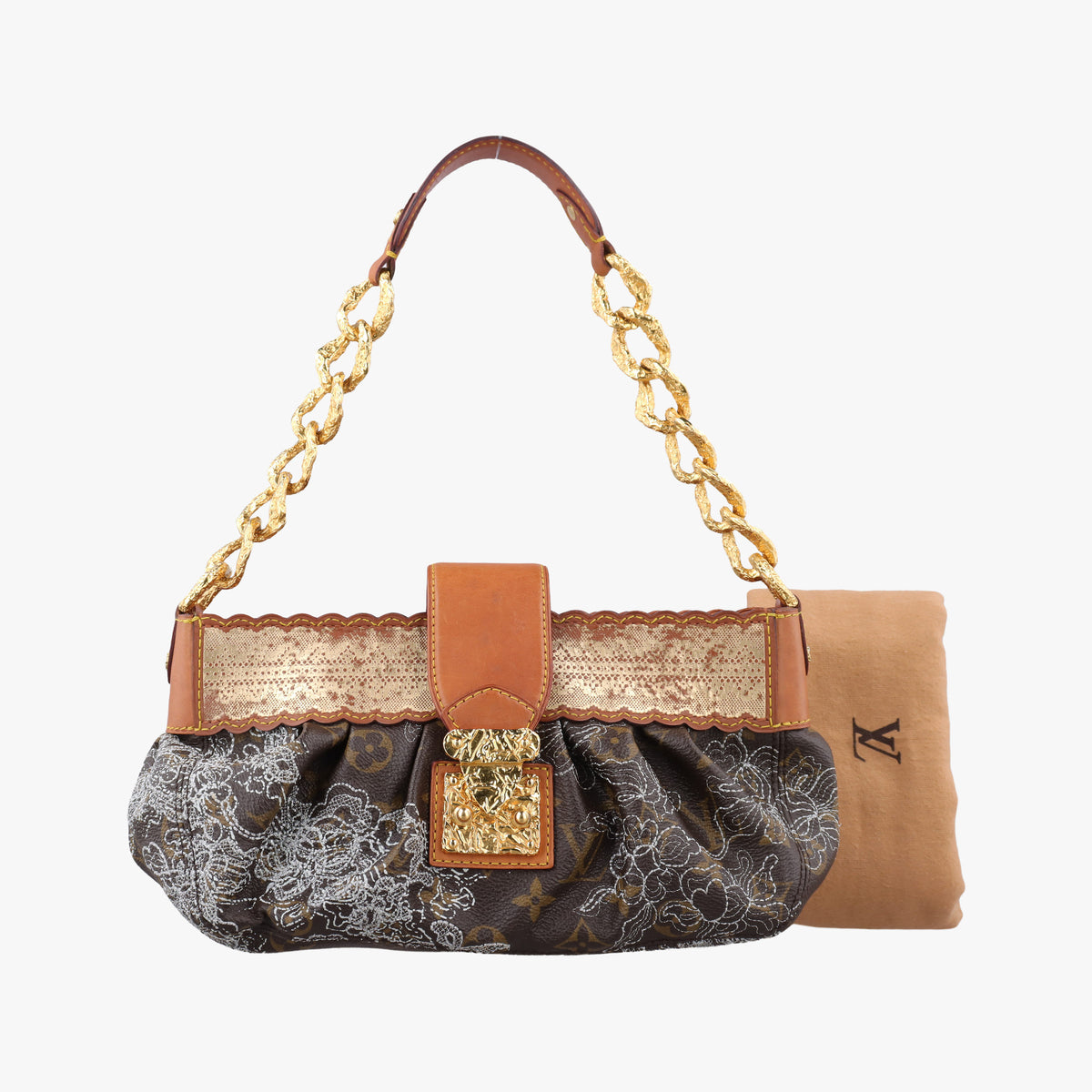 Secondhand Louis Vuitton Kirsten Brown Monogram Dentelle Kirsten M95403 shoulderbag | stylenewstar