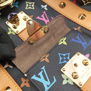 Pre-owned Louis Vuitton Keepall 45 noir Monogram Multicolor M92640 handbag | stylenewstar
