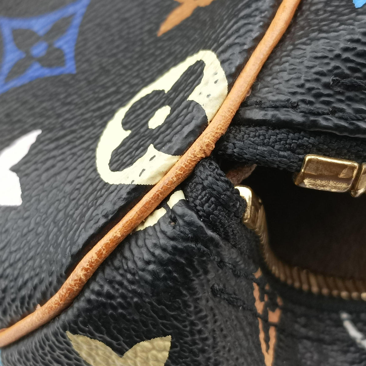 Pre-owned Louis Vuitton Keepall 45 noir Monogram Multicolor M92640 handbag | stylenewstar