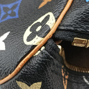 Pre-owned Louis Vuitton Keepall 45 noir Monogram Multicolor M92640 handbag | stylenewstar