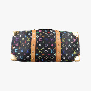 Pre-owned Louis Vuitton Keepall 45 noir Monogram Multicolor M92640 handbag | stylenewstar