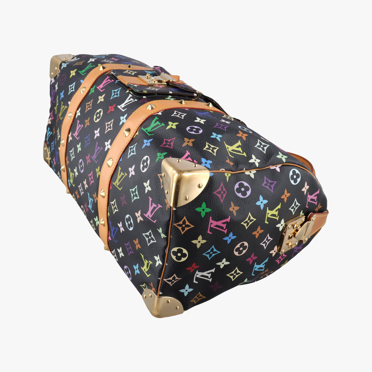 Pre-owned Louis Vuitton Keepall 45 noir Monogram Multicolor M92640 handbag | stylenewstar