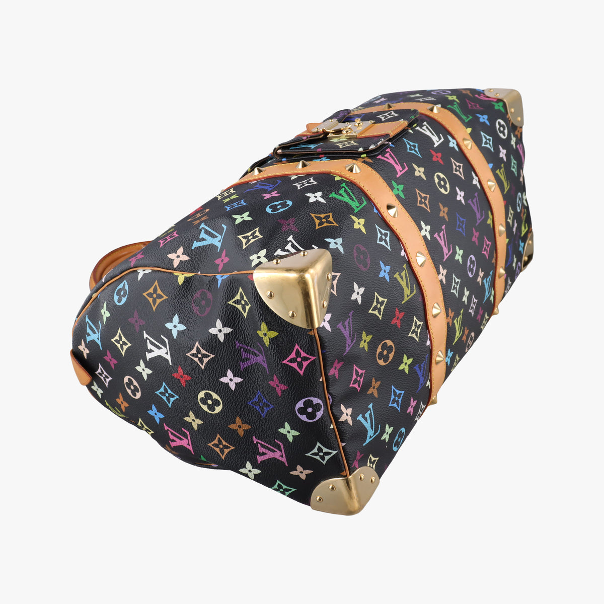 Pre-owned Louis Vuitton Keepall 45 noir Monogram Multicolor M92640 handbag | stylenewstar