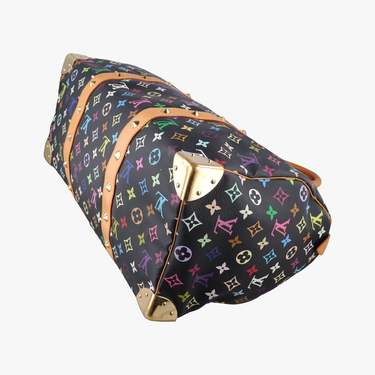 Pre-owned Louis Vuitton Keepall 45 noir Monogram Multicolor M92640 handbag | stylenewstar
