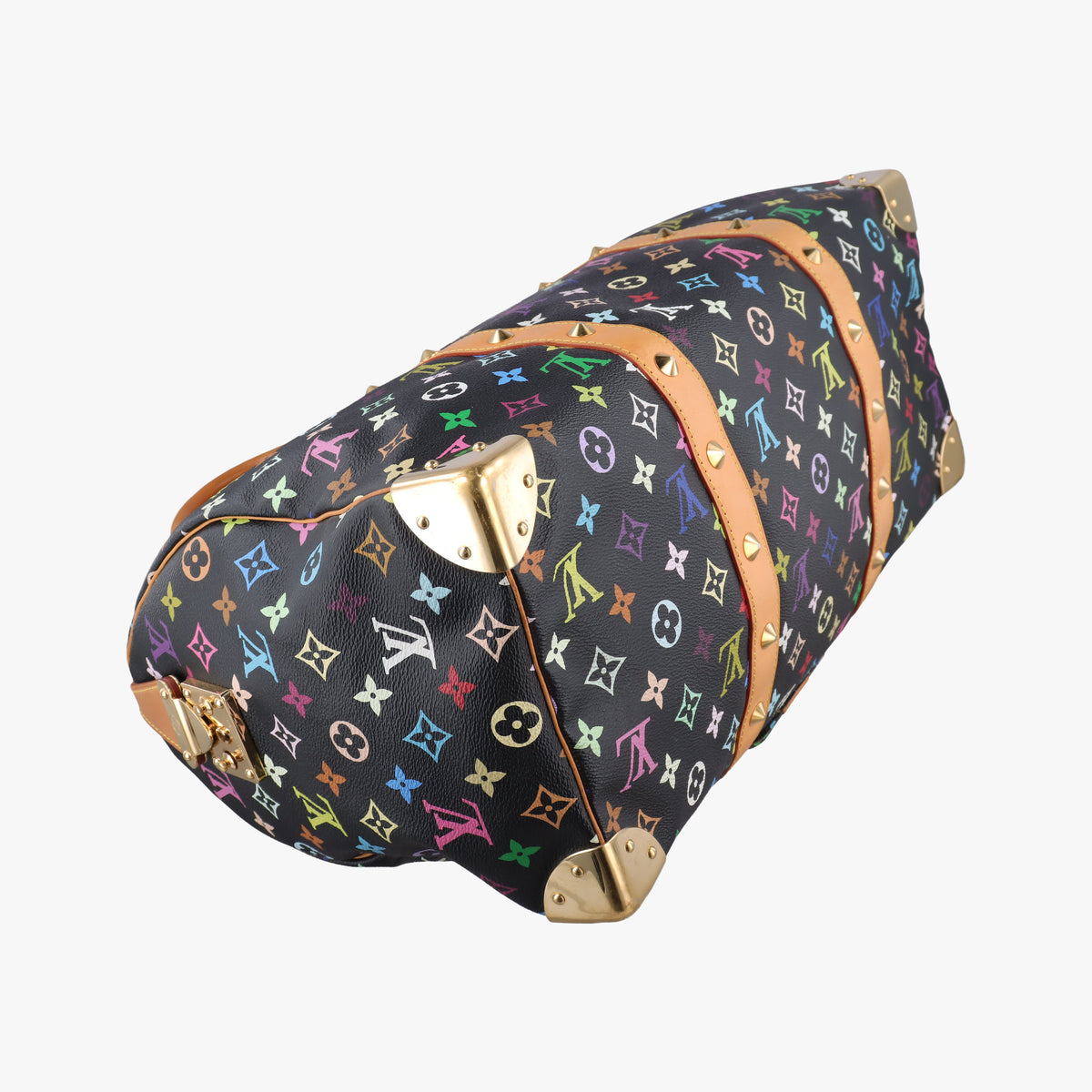 Pre-owned Louis Vuitton Keepall 45 noir Monogram Multicolor M92640 handbag | stylenewstar