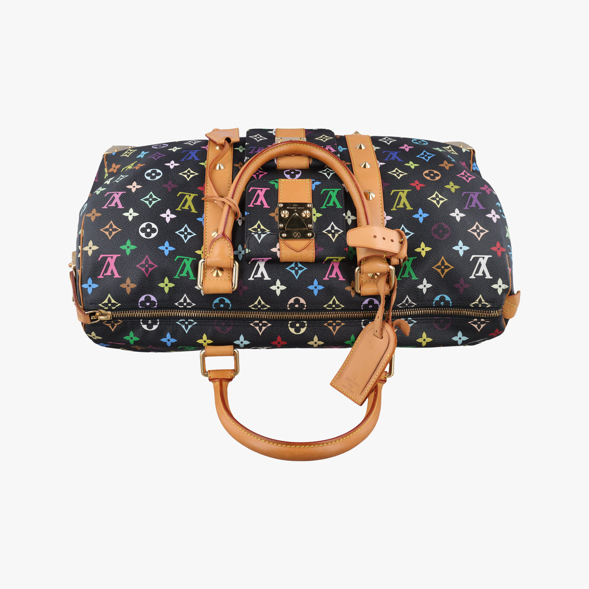 Pre-owned Louis Vuitton Keepall 45 noir Monogram Multicolor M92640 handbag | stylenewstar