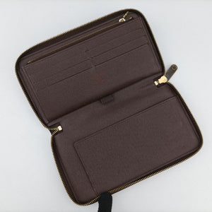 Pre-owned Louis Vuitton Zippy EBENE Damier Canvas N41661 long-wallet | stylenewstar