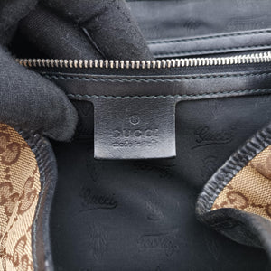 Secondhand Gucci Guccissima GG Twins Beige × Black canvas×leather 232957 handbag | stylenewstar