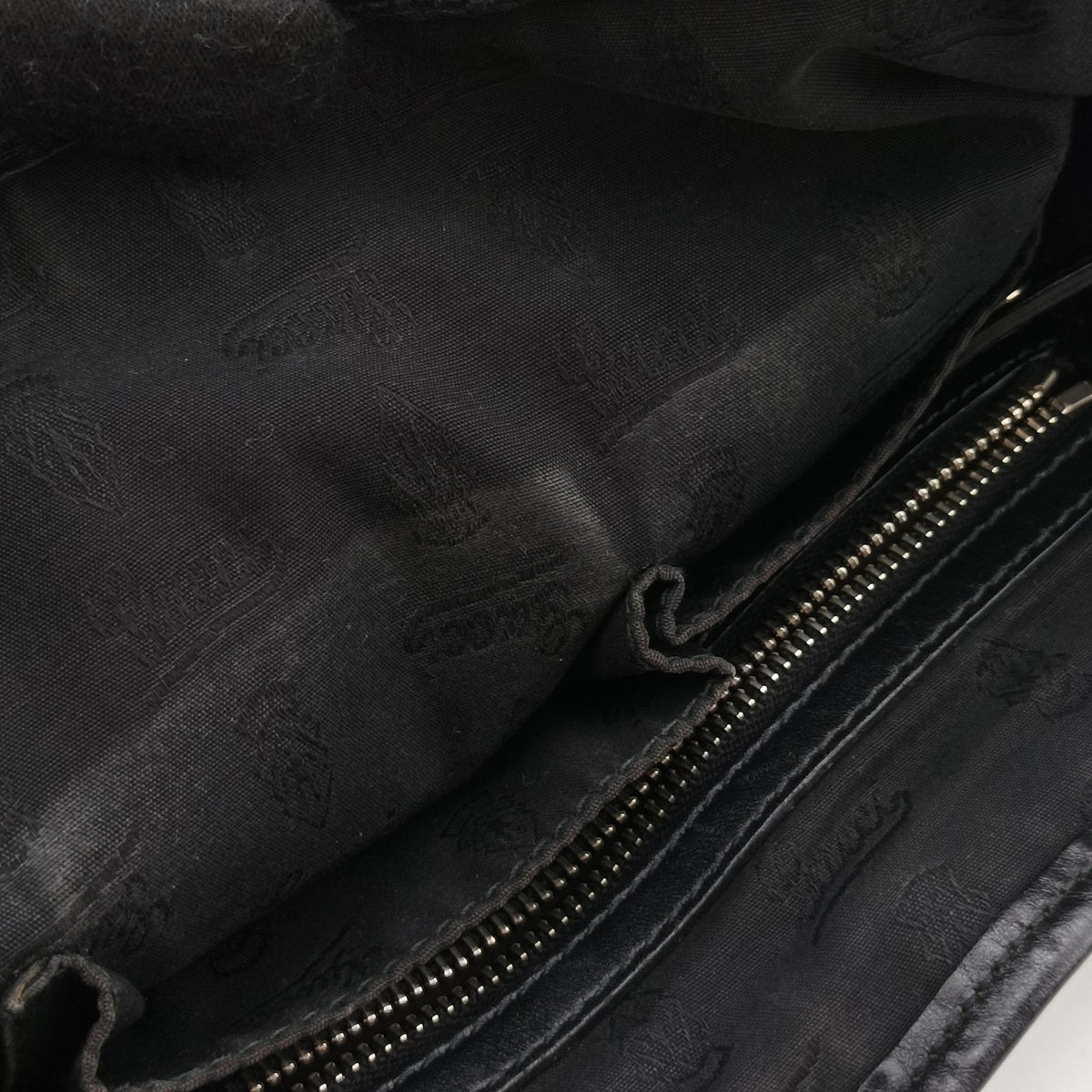 Secondhand Gucci Guccissima GG Twins Beige × Black canvas×leather 232957 handbag | stylenewstar