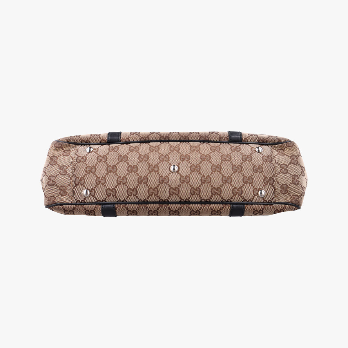 Secondhand Gucci Guccissima GG Twins Beige × Black canvas×leather 232957 handbag | stylenewstar