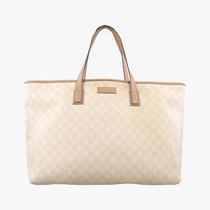 Pre-owned Gucci Guccissima GG Imprime Beige PVC coated canvas 211120 handbag | stylenewstar