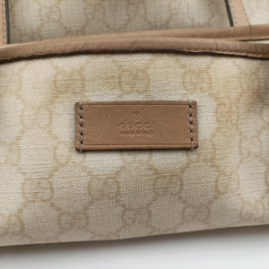 Pre-owned Gucci Guccissima GG Imprime Beige PVC coated canvas 211120 handbag | stylenewstar