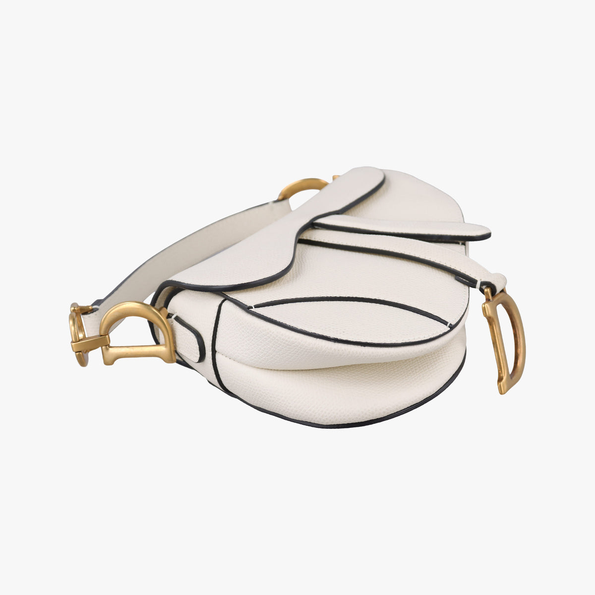 Pre-owned Christian Dior Saddle White Leather  handbag | stylenewstar