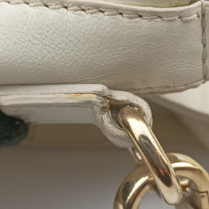 Pre-owned Chloe FAYE mini White leather  shoulderbag | stylenewstar
