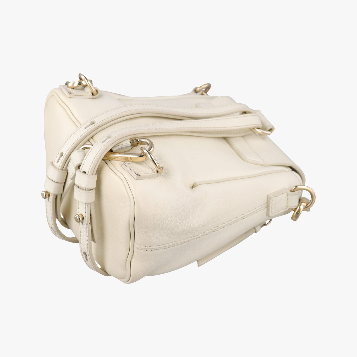 Pre-owned Chloe FAYE mini White leather  shoulderbag | stylenewstar
