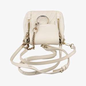 Pre-owned Chloe FAYE mini White leather  shoulderbag | stylenewstar