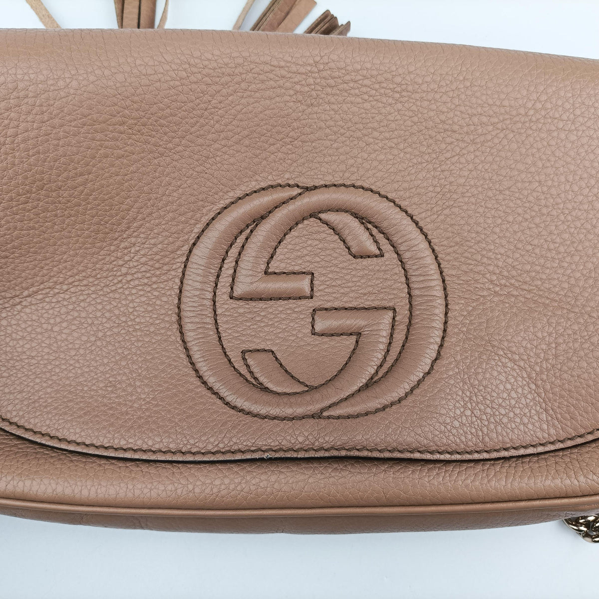 Pre-owned Gucci SOHO Beige Leather 336752 shoulderbag | stylenewstar