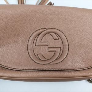 Pre-owned Gucci SOHO Beige Leather 336752 shoulderbag | stylenewstar
