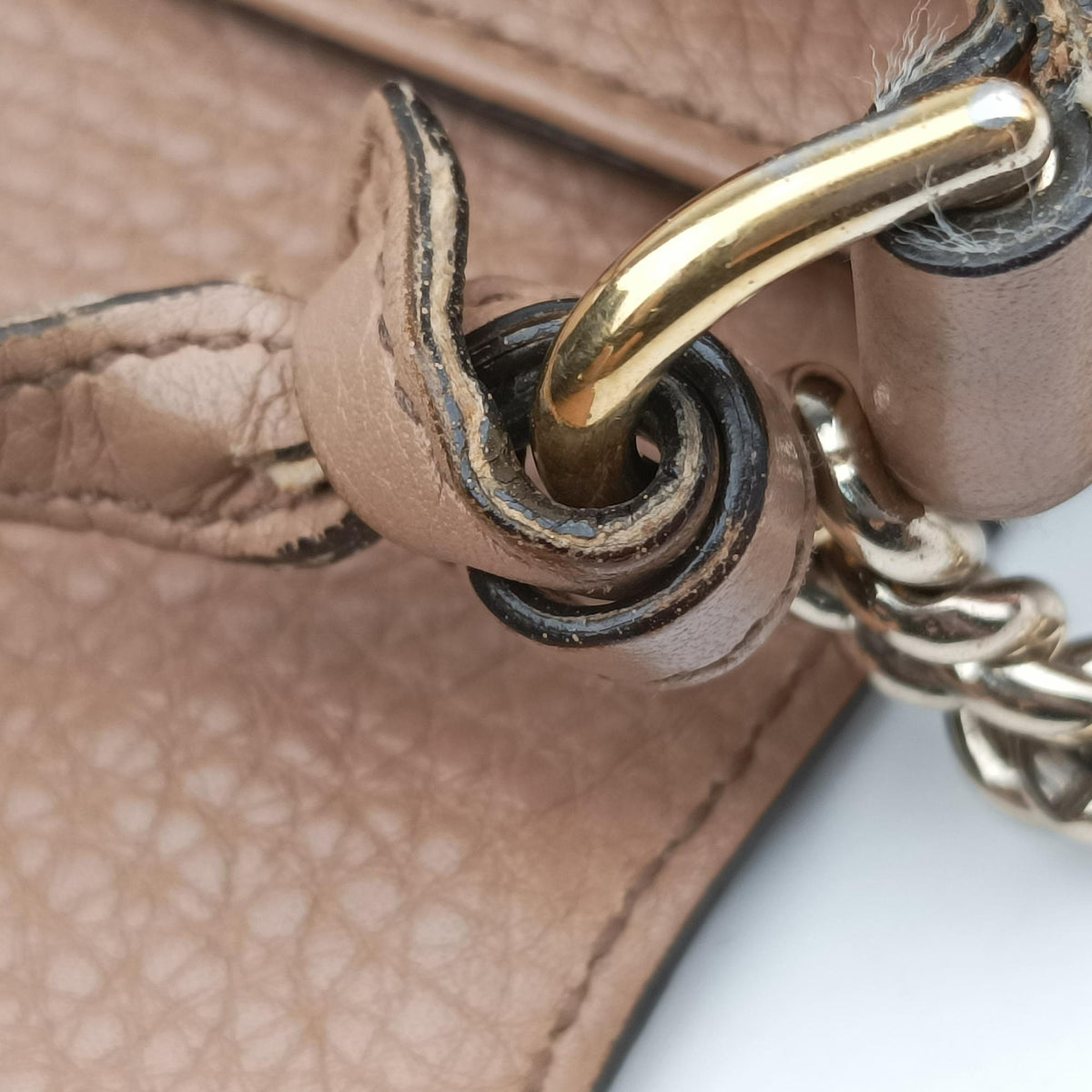 Pre-owned Gucci SOHO Beige Leather 336752 shoulderbag | stylenewstar