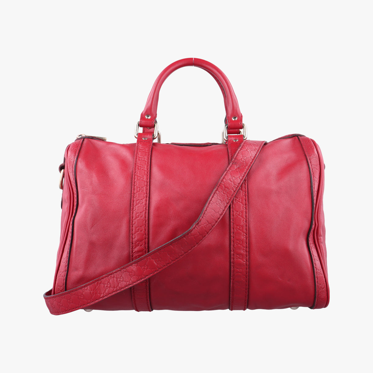 Pre-owned Gucci Sherry Line Red Leather 247205 shoulderbag | stylenewstar