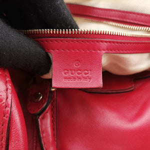 Pre-owned Gucci Sherry Line Red Leather 247205 shoulderbag | stylenewstar