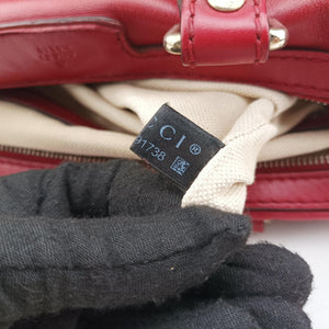 Pre-owned Gucci Sherry Line Red Leather 247205 shoulderbag | stylenewstar