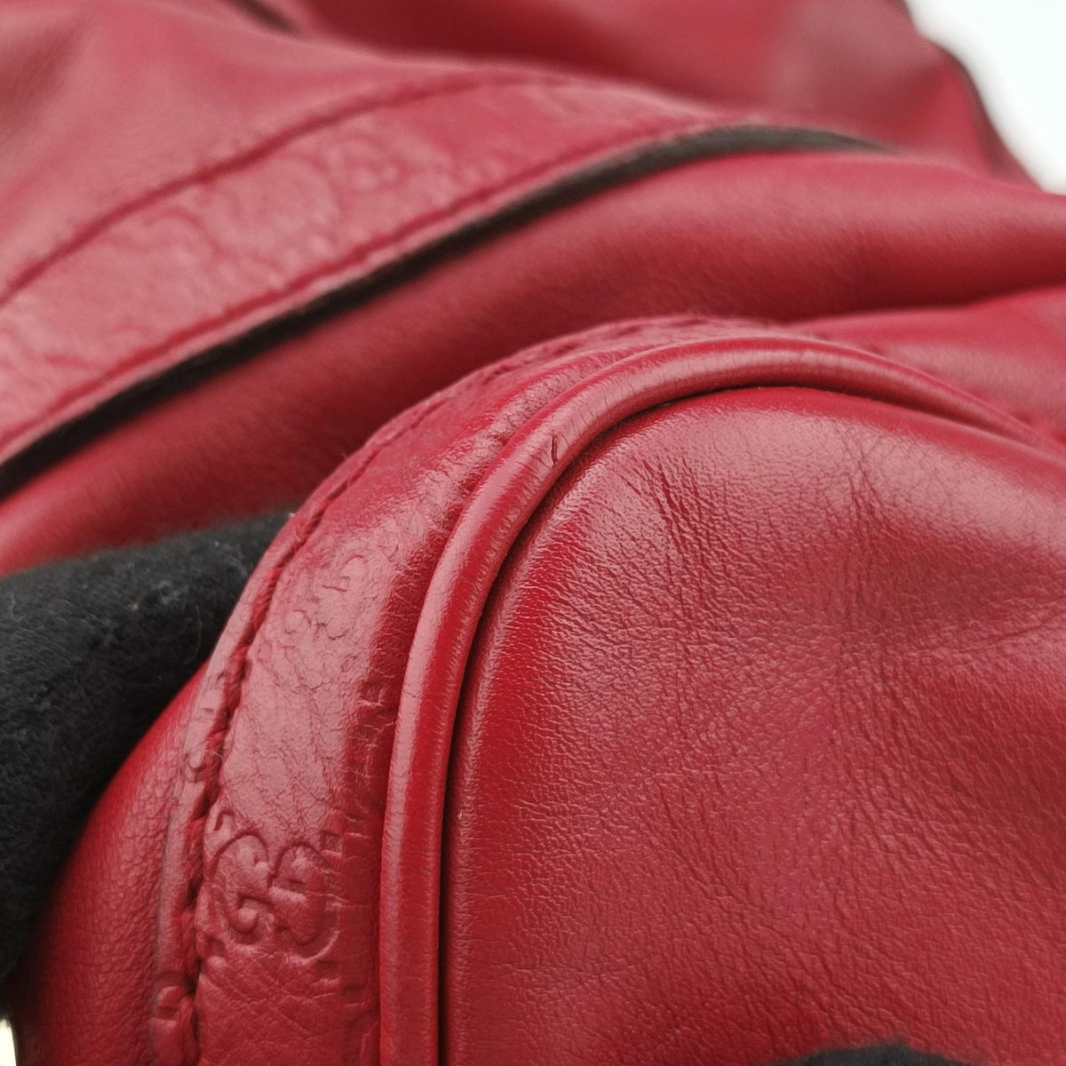 Pre-owned Gucci Sherry Line Red Leather 247205 shoulderbag | stylenewstar