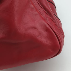 Pre-owned Gucci Sherry Line Red Leather 247205 shoulderbag | stylenewstar