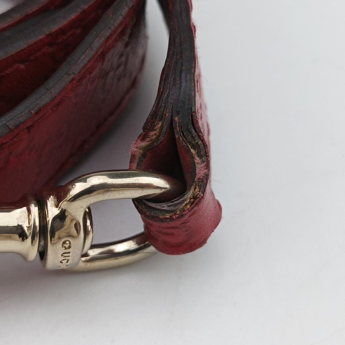 Pre-owned Gucci Sherry Line Red Leather 247205 shoulderbag | stylenewstar
