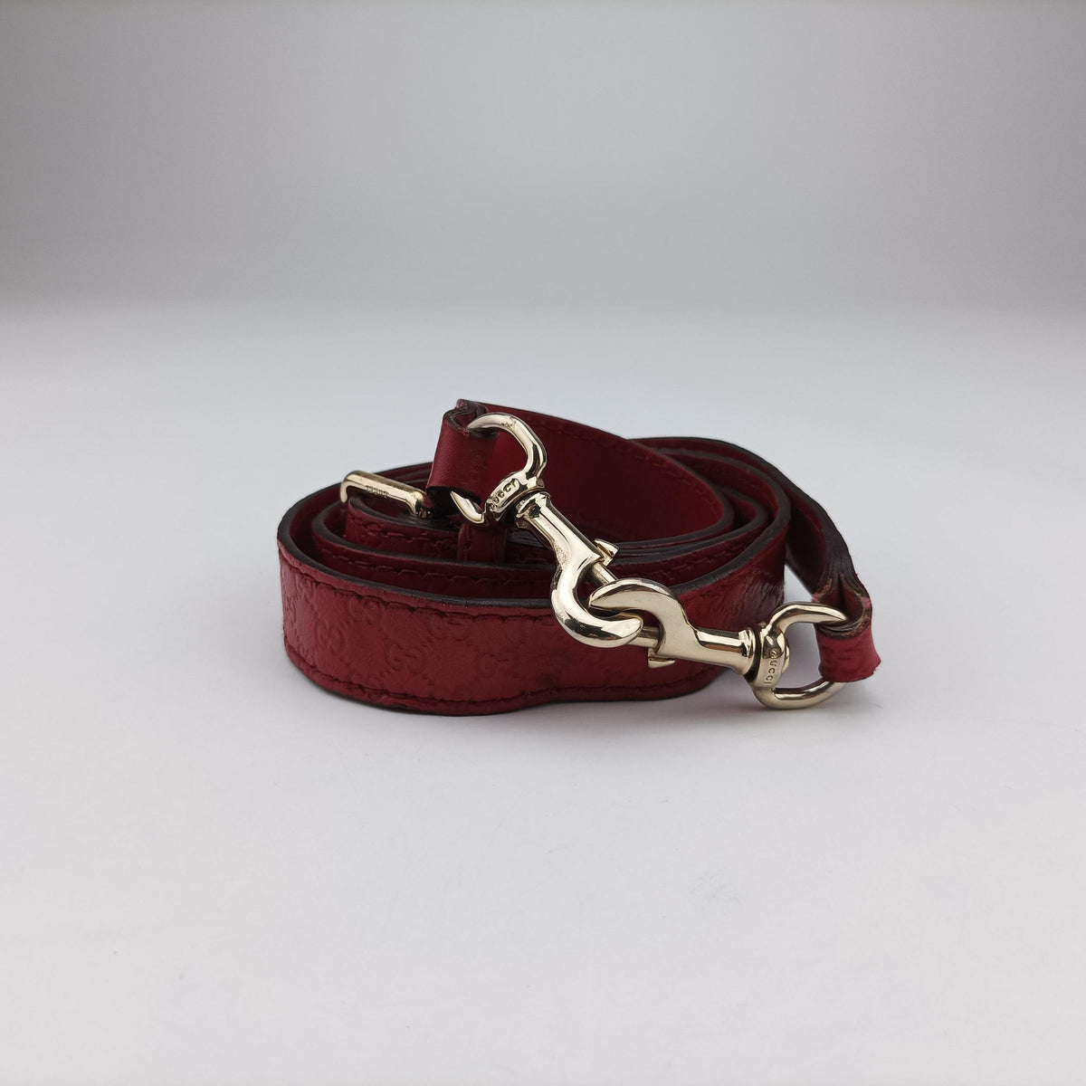 Pre-owned Gucci Sherry Line Red Leather 247205 shoulderbag | stylenewstar