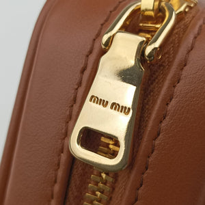 Pre-owned Miu Miu Beau Micro Brown Leather  handbag | stylenewstar