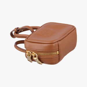 Pre-owned Miu Miu Beau Micro Brown Leather  handbag | stylenewstar