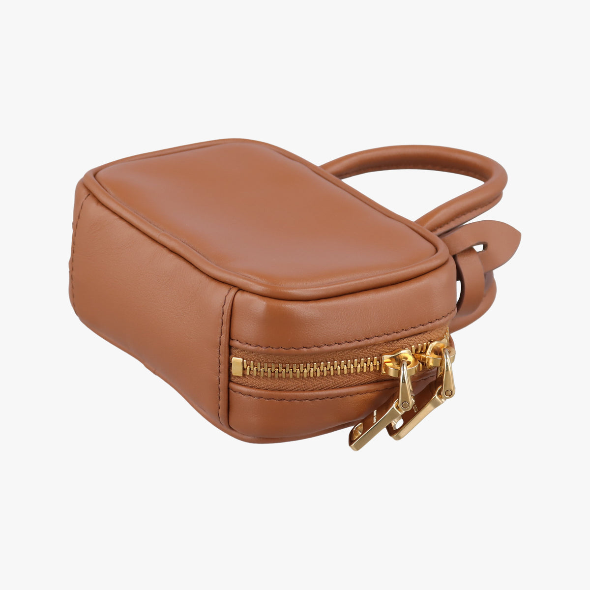 Pre-owned Miu Miu Beau Micro Brown Leather  handbag | stylenewstar