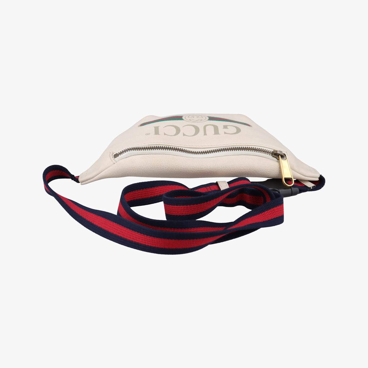 Pre-owned Gucci Print White Leather 527792 bum bag/waist bag | stylenewstar