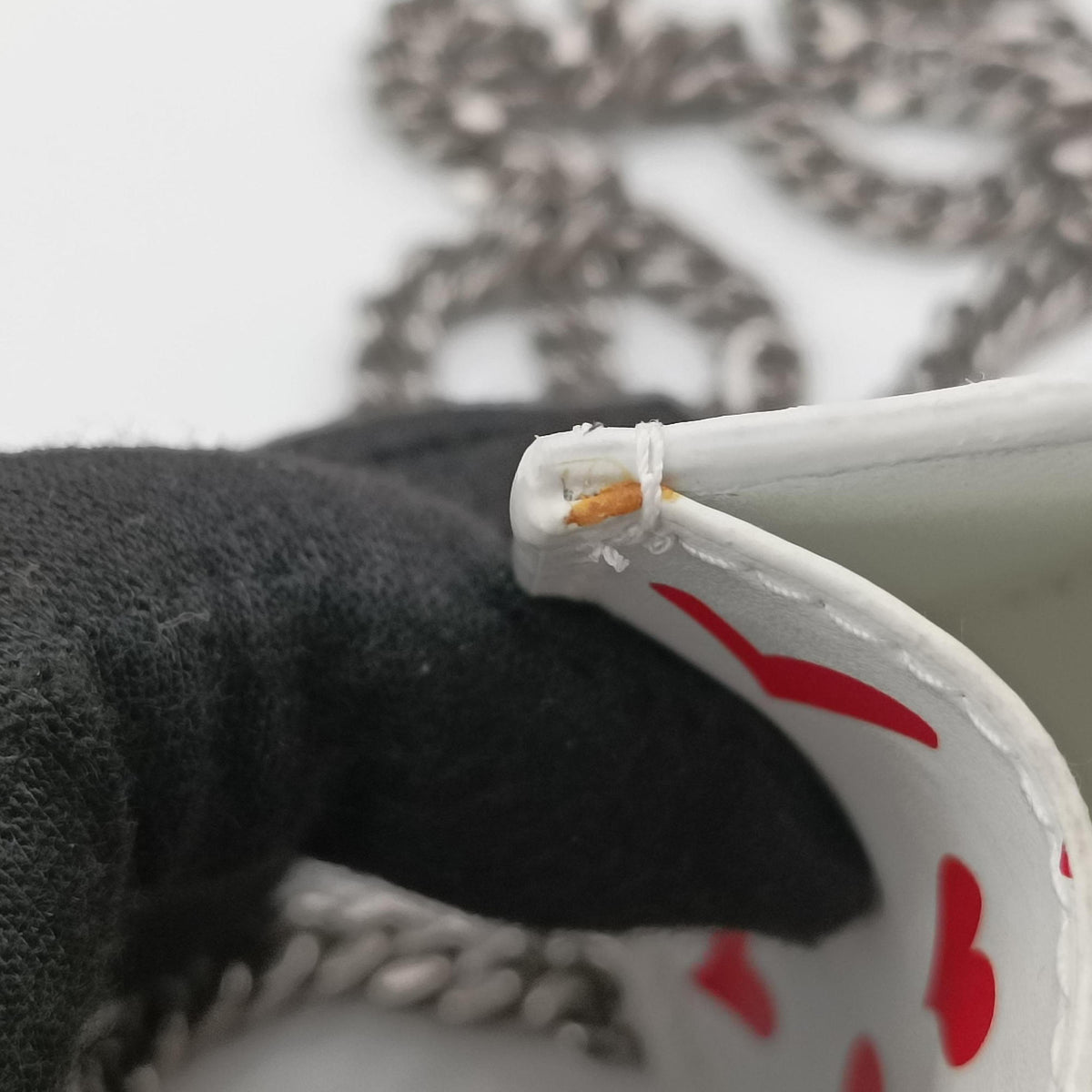 Pre-owned Balenciaga Hourglass White×Red Leather  shoulderbag | stylenewstar