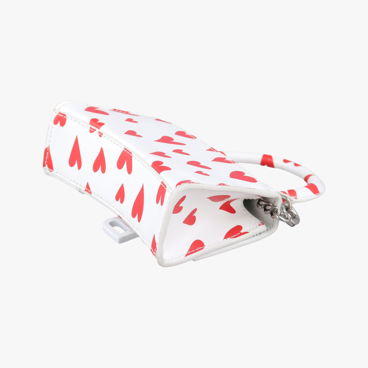 Pre-owned Balenciaga Hourglass White×Red Leather  shoulderbag | stylenewstar