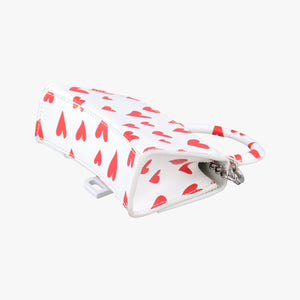 Pre-owned Balenciaga Hourglass White×Red Leather  shoulderbag | stylenewstar