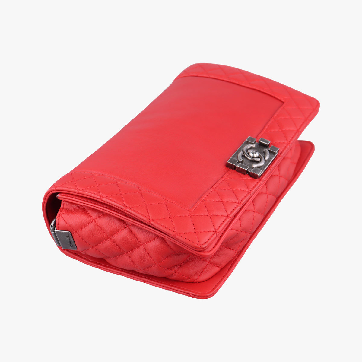 Pre-owned Chanel BOY CHANEL Red Leather A67948 shoulderbag | stylenewstar
