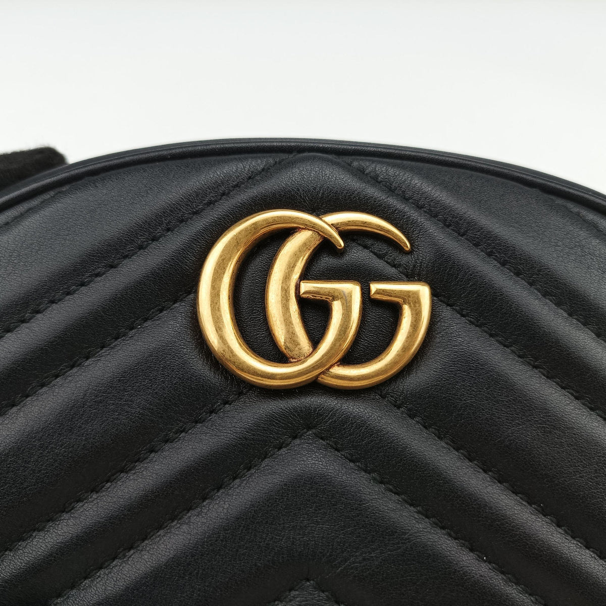 Secondhand Gucci GG Marmont Black Leather 476434 bum bag/waist bag | stylenewstar