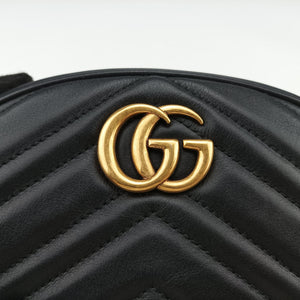 Secondhand Gucci GG Marmont Black Leather 476434 bum bag/waist bag | stylenewstar