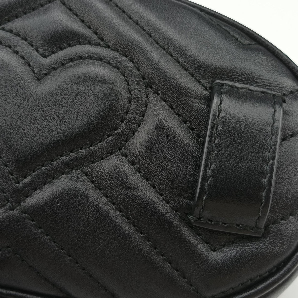 Secondhand Gucci GG Marmont Black Leather 476434 bum bag/waist bag | stylenewstar