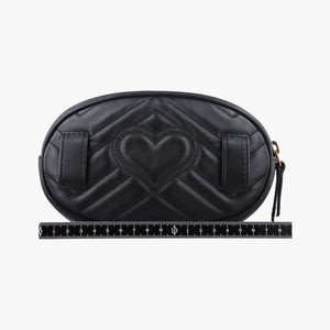 Secondhand Gucci GG Marmont Black Leather 476434 bum bag/waist bag | stylenewstar