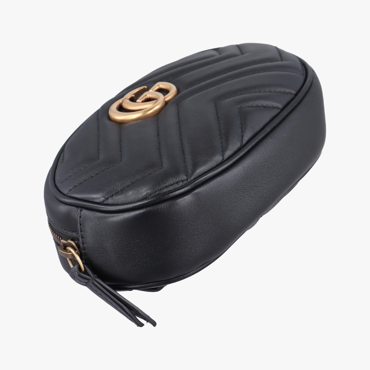 Secondhand Gucci GG Marmont Black Leather 476434 bum bag/waist bag | stylenewstar