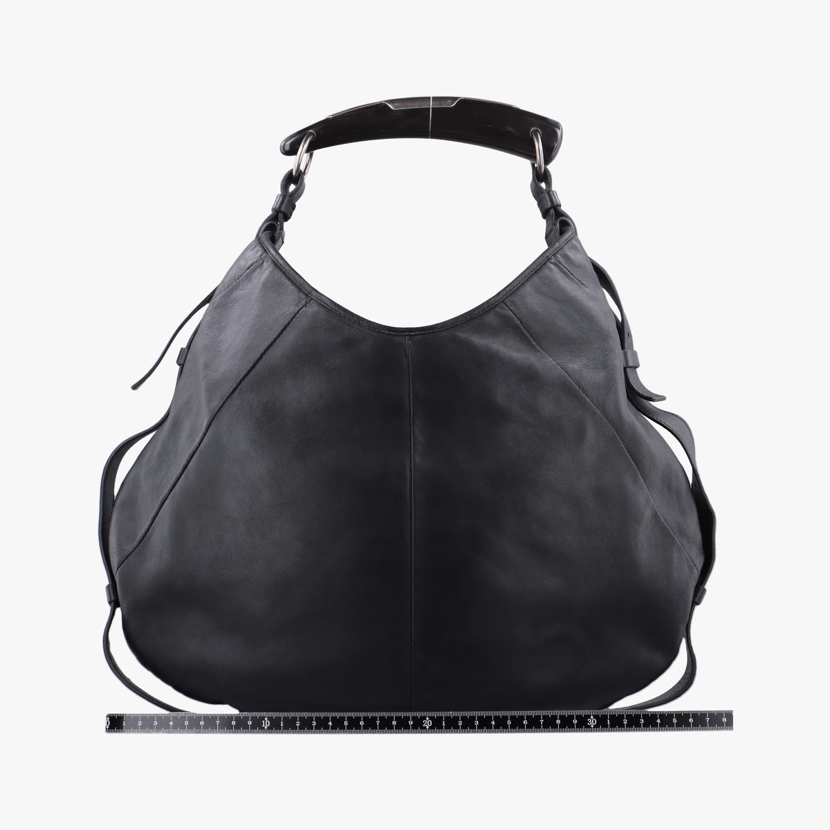 Pre-owned Yves Saint Laurent Mombasa Black Leather 95363 shoulderbag | stylenewstar