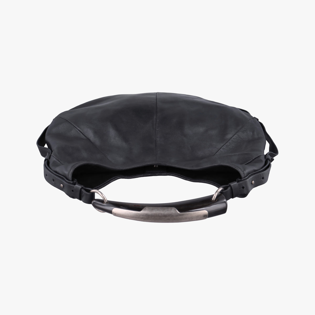 Pre-owned Yves Saint Laurent Mombasa Black Leather 95363 shoulderbag | stylenewstar